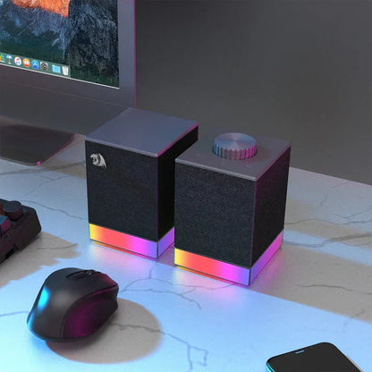 Redragon gs517 glyph pc gaming speaker with bluetooth & usb connectivity