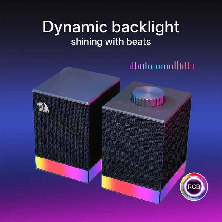 Redragon gs517 glyph pc gaming speaker with bluetooth & usb connectivity