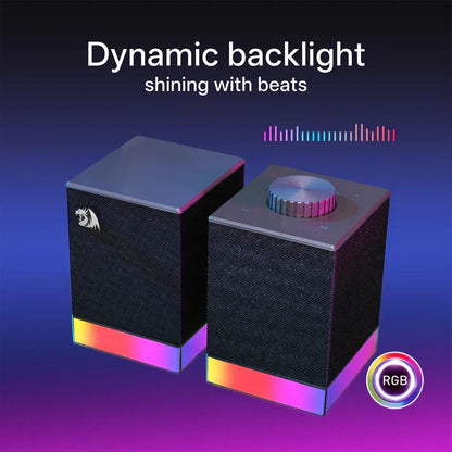 Redragon gs517 glyph pc gaming speaker with bluetooth & usb connectivity