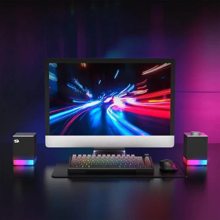 Redragon gs517 glyph pc gaming speaker with bluetooth & usb connectivity