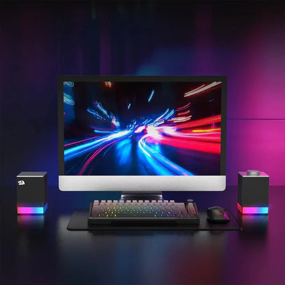 Redragon gs517 glyph pc gaming speaker with bluetooth & usb connectivity