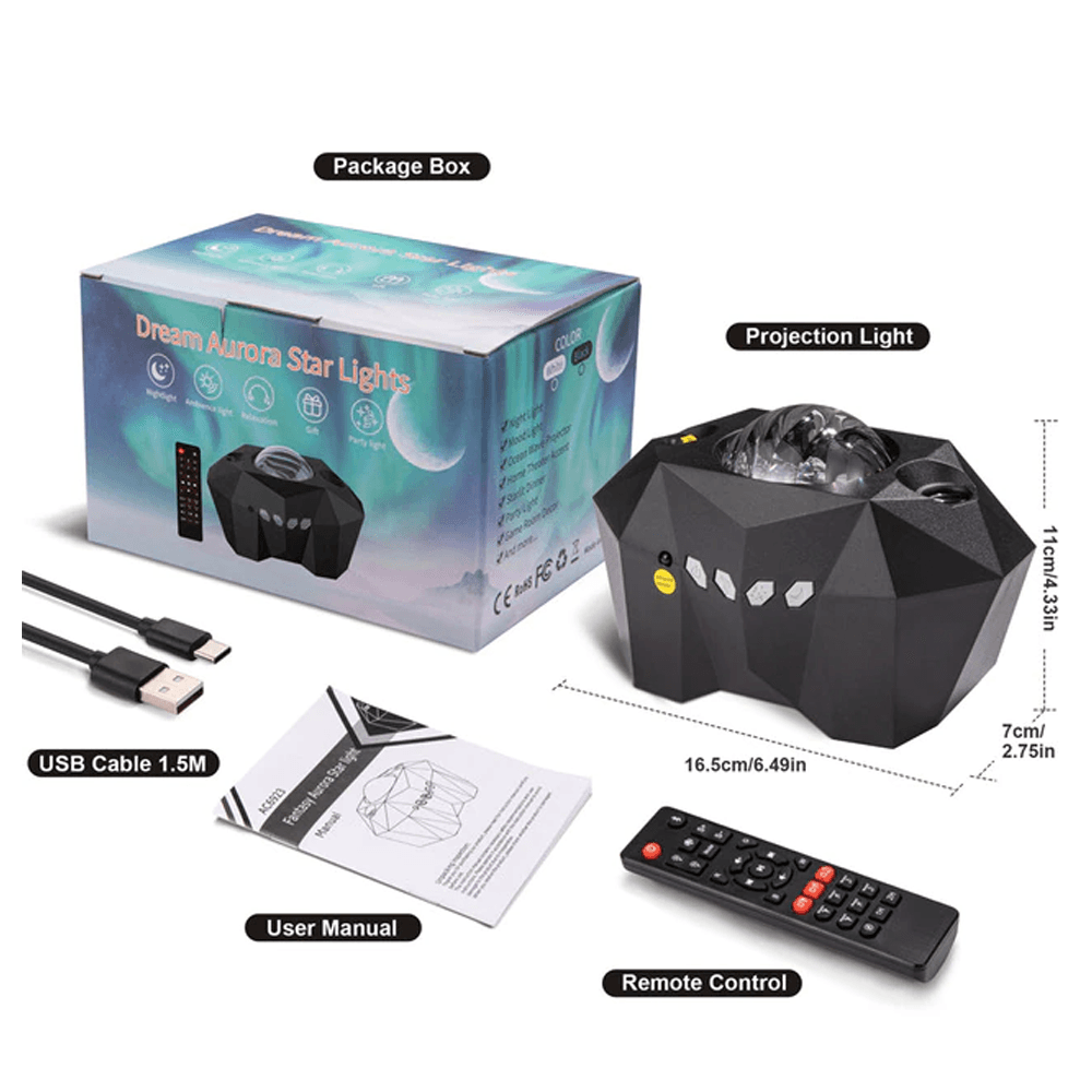 Night Light Galaxy Projector Lightning