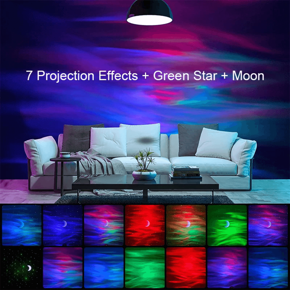 Northern Lights Aurora Projector Galaxy Star Bluetooth Speaker Lightning