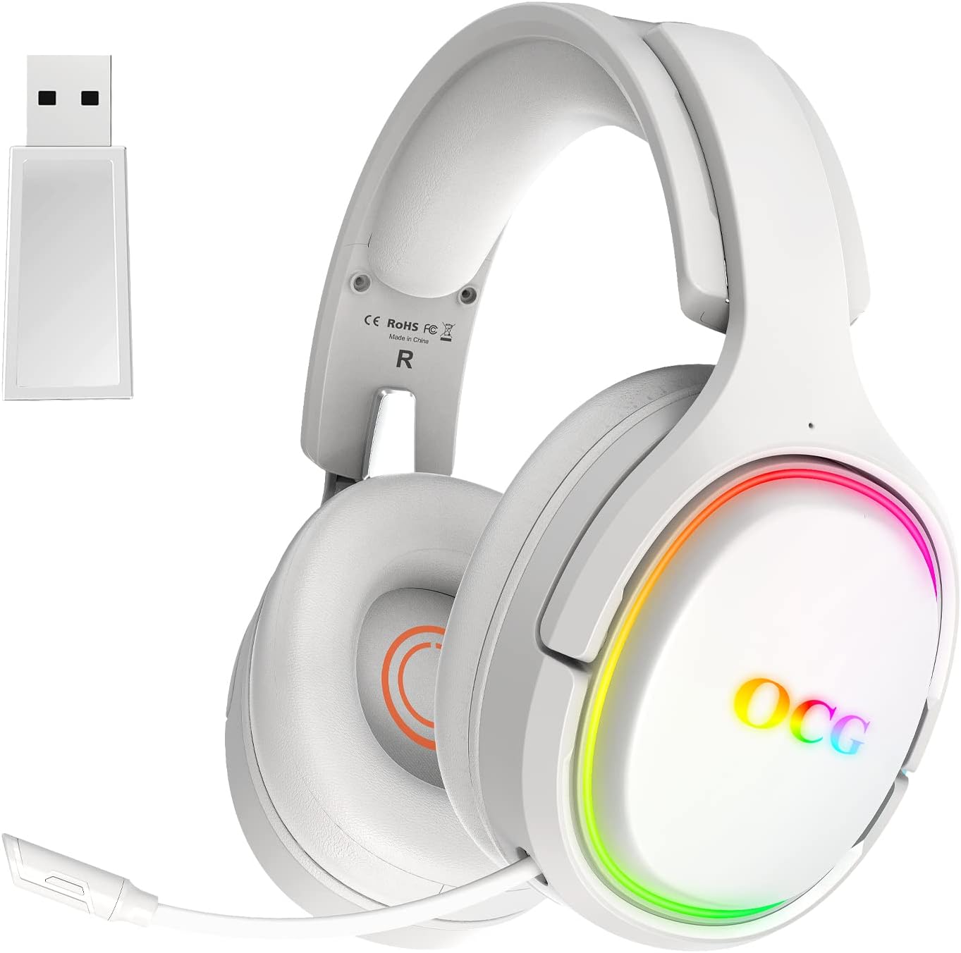 Ocg gaming headset dual wireless lossless 2.4g bluetooth gaming headphones