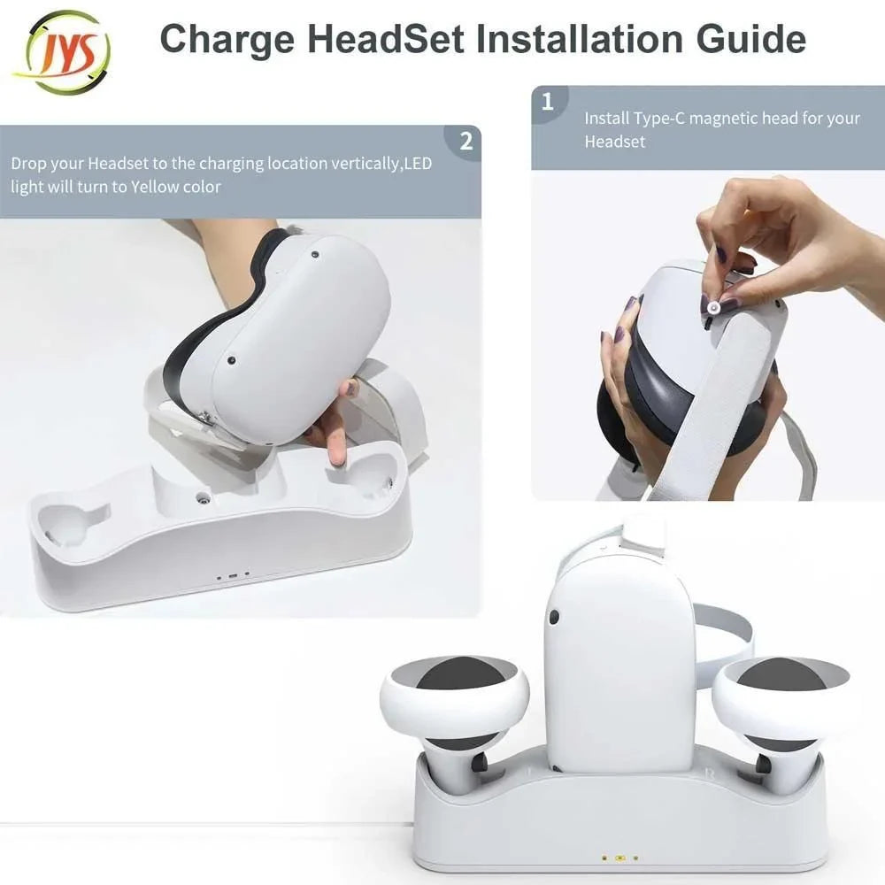 Charging station and display stand for oculus quest 2 jys-oc003 - console | oculus essentials