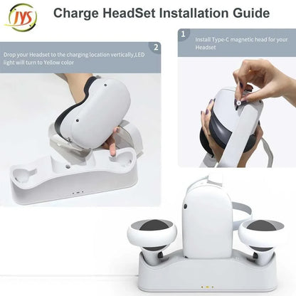 Charging station and display stand for oculus quest 2 jys-oc003