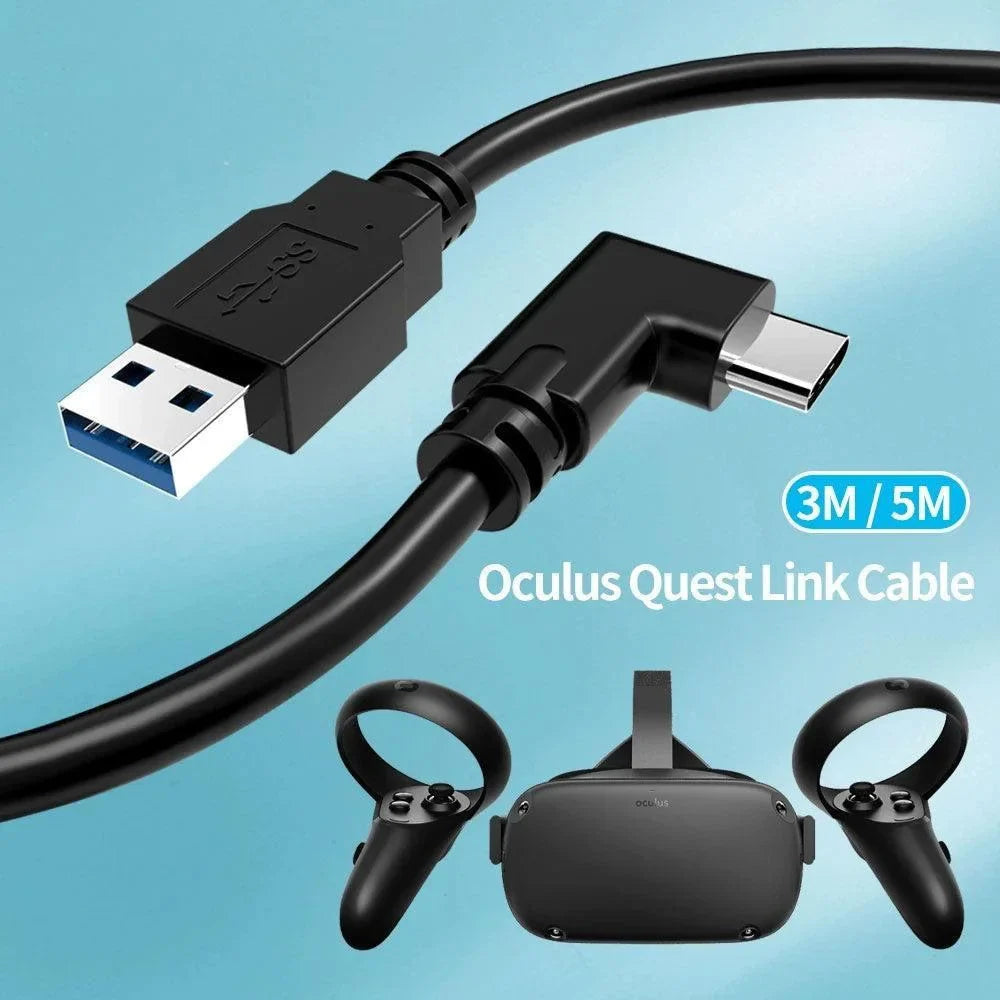 Oculus headset cable pc vr for quest 2 and quest link