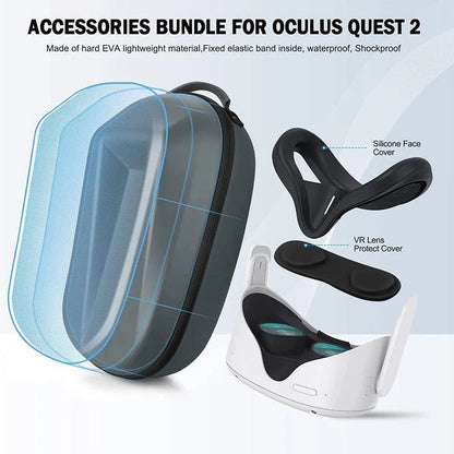 Travel case for oculus quest 2 halo strap