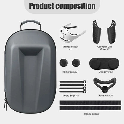 Travel case for oculus quest 2 halo strap
