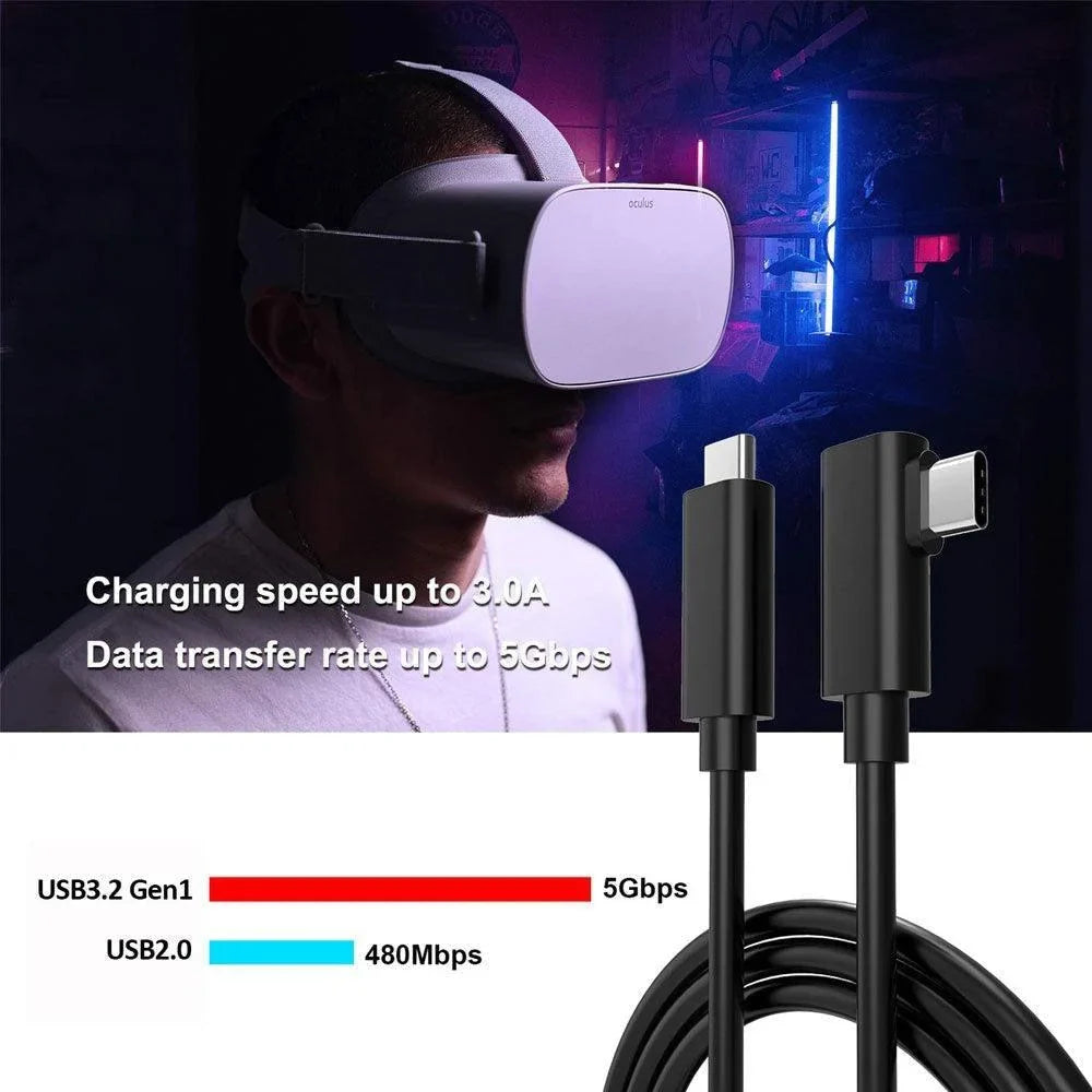 Usb c to usb c cable compatible for oculus