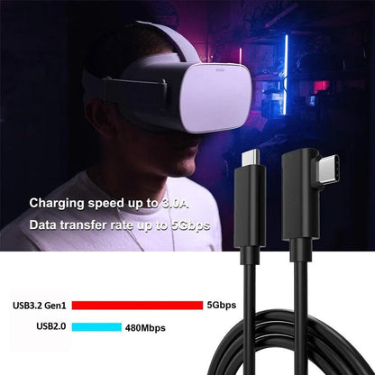 Usb c to usb c cable compatible for oculus