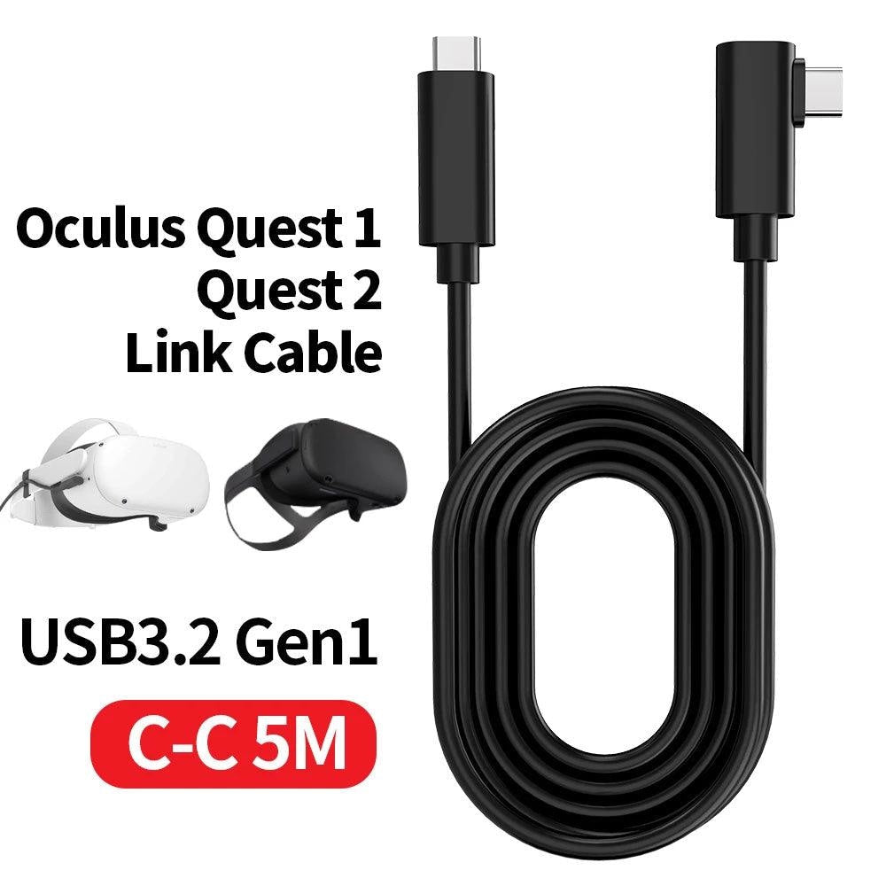 Oculus headset cable pc vr for quest 2 and quest link - Fun Touch