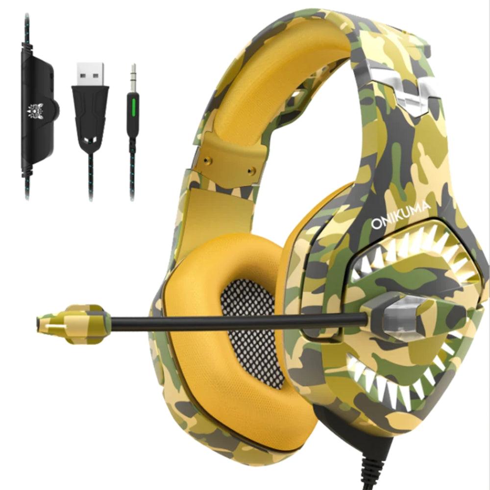 Onikuma k1-b pro camo elite stereo gaming headset | yellow JOD 15