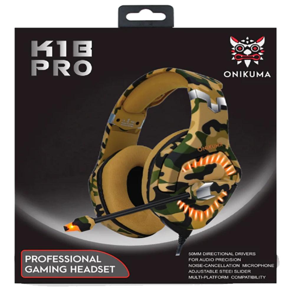 Onikuma k1-b pro camo elite stereo gaming headset | yellow JOD 15