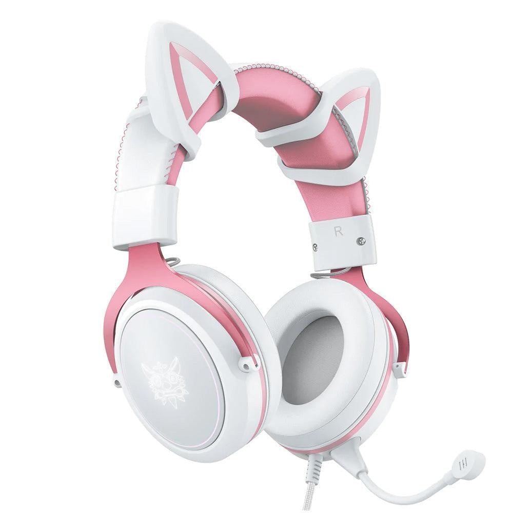 Onikuma x10 pink cat ears gaming headset - Fun Touch