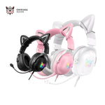 Onikuma x11 cat ears wired over ear gaming headphone - Fun Touch