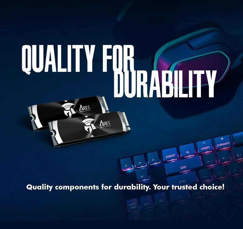 Dato 2tb internal ssd with heatsink m.2 2280 pcie gen4 x4 compatible with ps5 up to 7200/6850 mb/s series ares dark