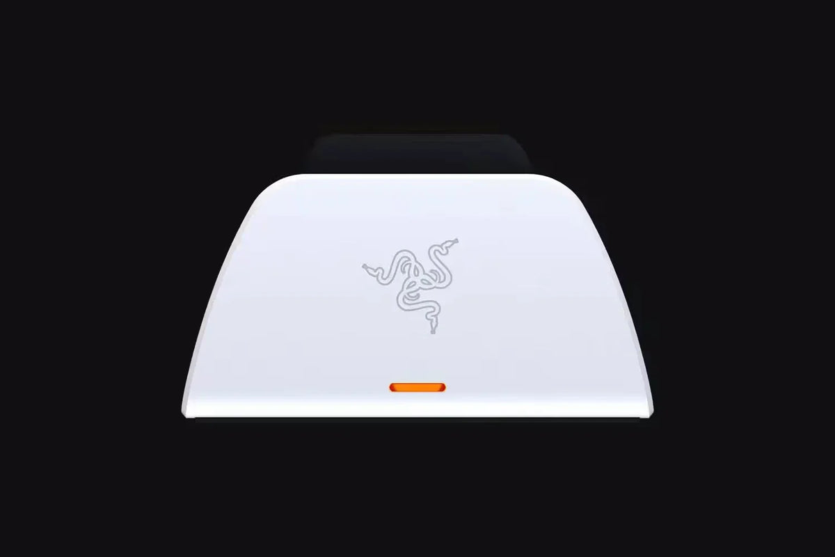 Razer quick charging stand for ps5™ - white - playstation headsets & accessories