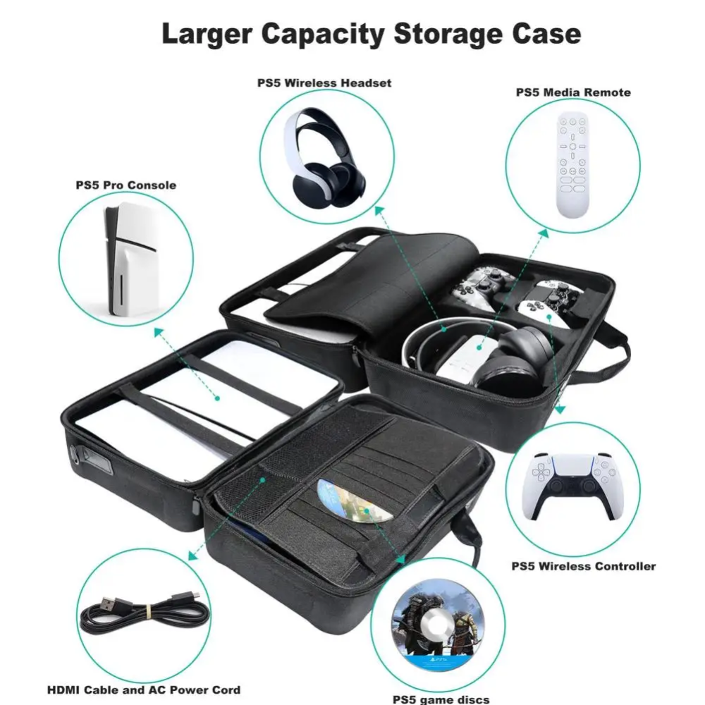 Portable Bag For PS5 Slim Console Hard Case Console