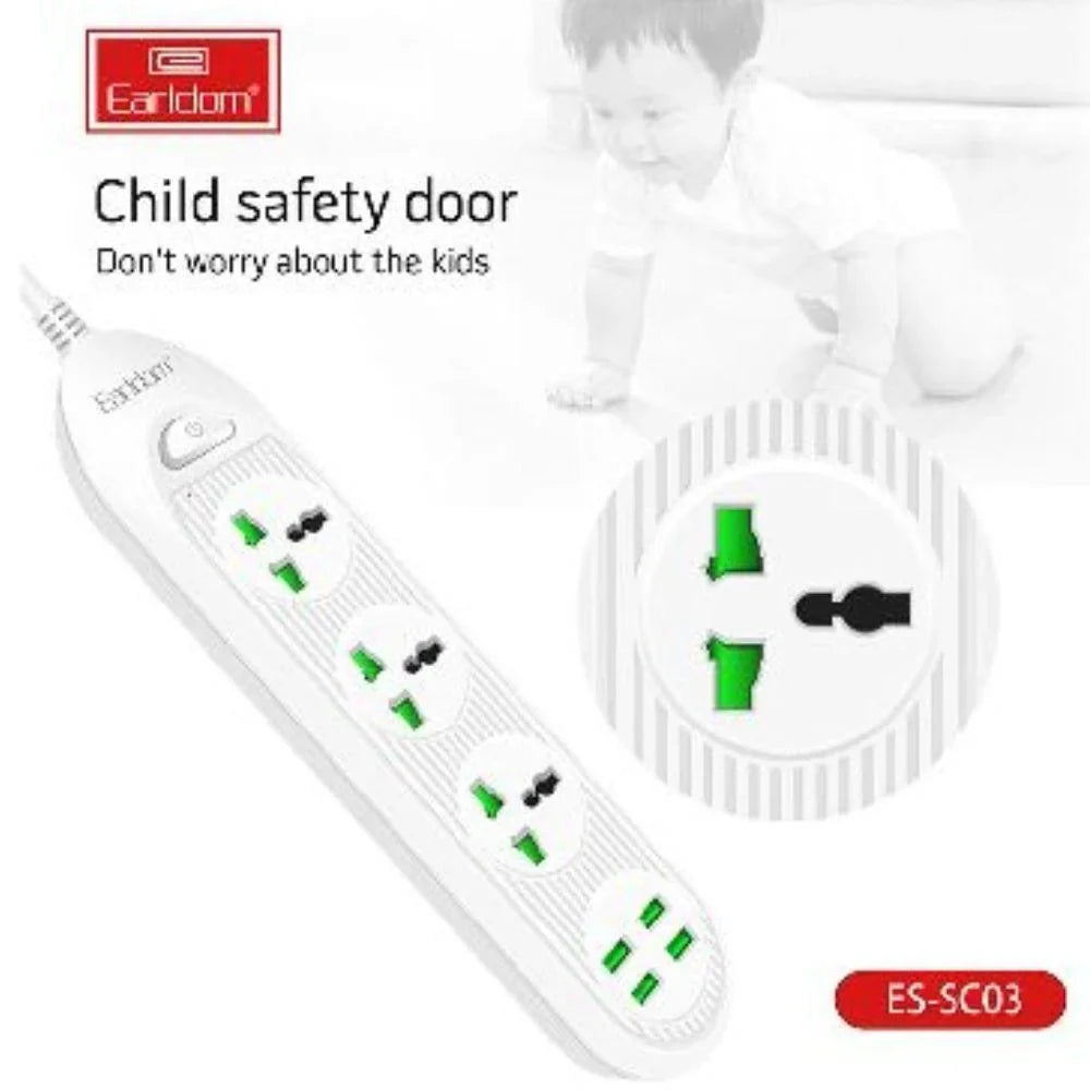 Earldom earldom es-sc03 power socket 4usb 2500w / 2.1a 200cm - eu