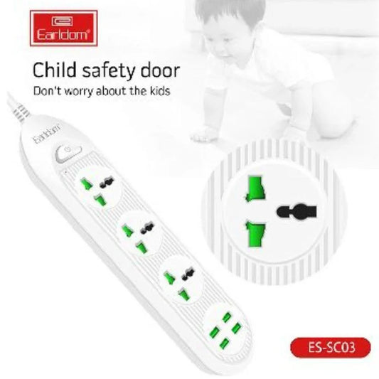 Earldom earldom es-sc03 power socket 4usb 2500w / 2.1a 200cm - eu