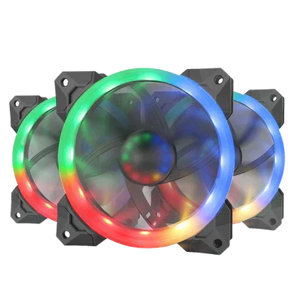 Redragon gc-f008 computer case 120mm pc cooling fan rgb led quiet high airflow
