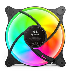Redragon gc-f013 x 3 cpu fan 120mm argb case cooler fan 4pin pwm silent