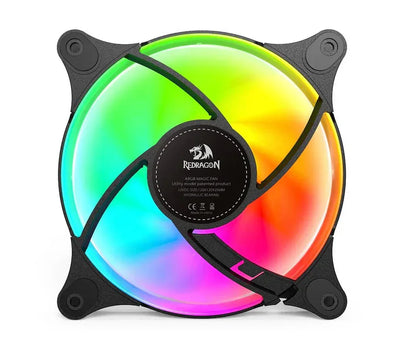 Redragon gc-f013 x 3 cpu fan 120mm argb case cooler fan 4pin pwm silent