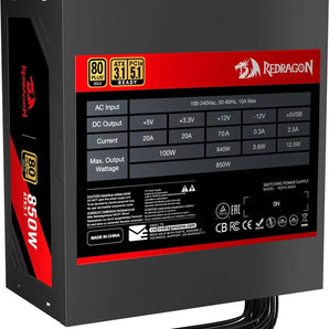 Redragon power supply gc-ps007-se 850 w computer power supplies