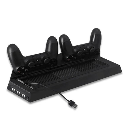 Dobe tp4-023b for ps4 slim console vertical stand with cooling fan