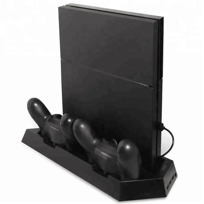 Dobe tp4-023b for ps4 slim console vertical stand with cooling fan