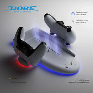 Dobe tp5-3528 cooling charging dock station with rgb color atmosphere light