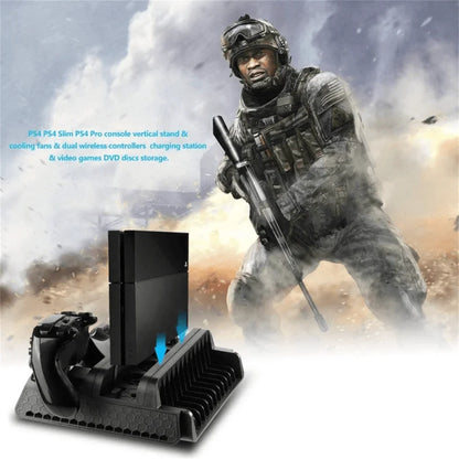 Ps4 slim pro multi-functional charging & cooling stand tp4-882