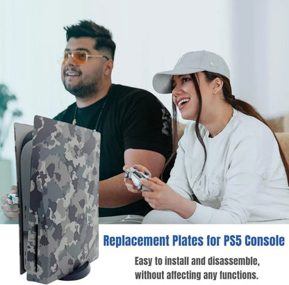 Camouflage face plates cover shell panels for ps5 disc edition console