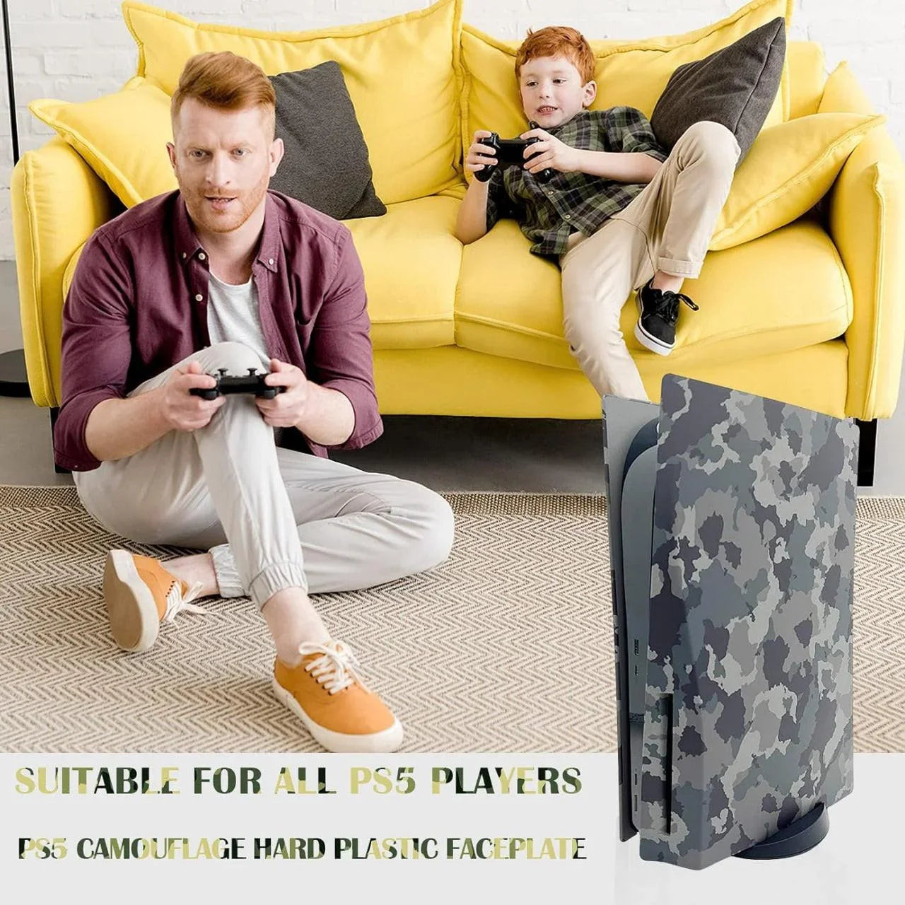 Camouflage face plates cover shell panels for ps5 disc edition console
