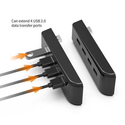 Dobe 1-to-4 usb 2.0 hub for ps5 gaming console tp5-0576