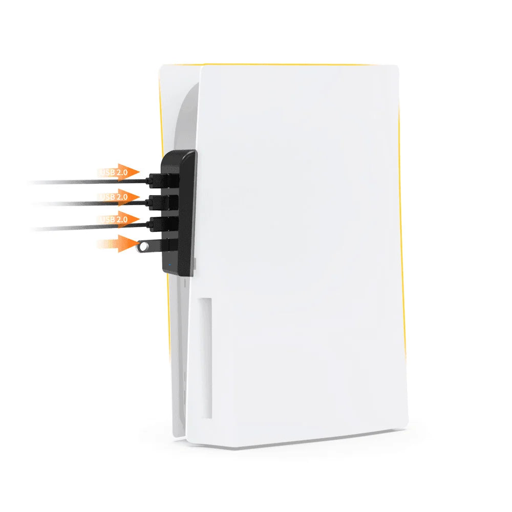 Dobe 1-to-4 usb 2.0 hub for ps5 gaming console tp5-0576