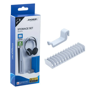 Dobe headset storage set with game disc rack for ps5 (tp5-2509)