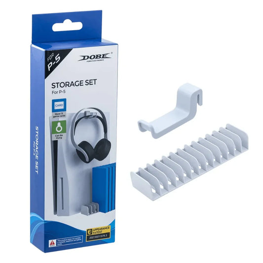 Dobe headset storage set with game disc rack for ps5 (tp5-2509)