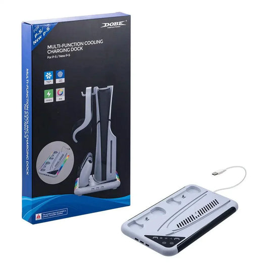 Dobe tp5-3557 multifunctional cooling stand controller charger headphone hook