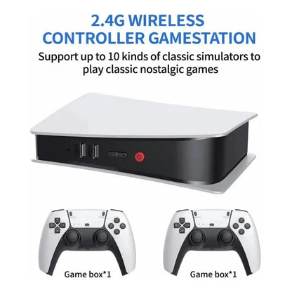 M5 2.4g wireless controller game station in ps5 style 4k hd output retro