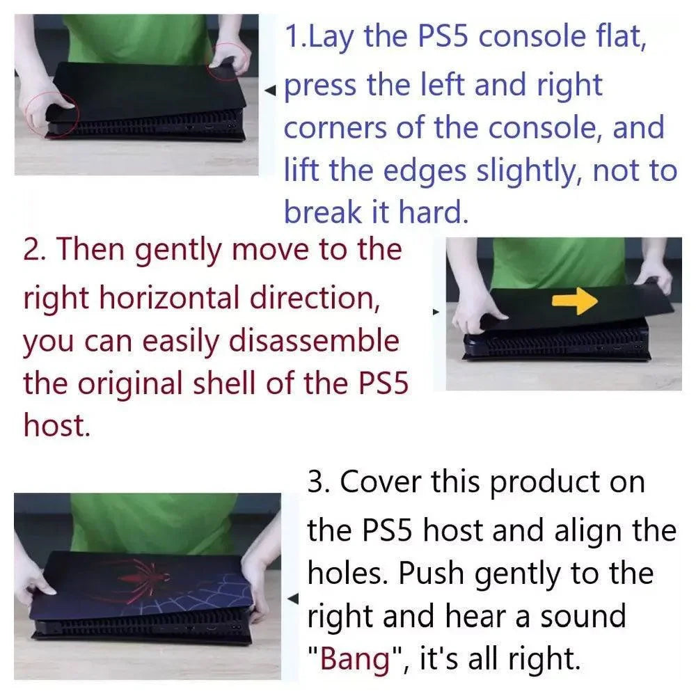 Replacement shell 2pcs for ps5 cd-rom game console