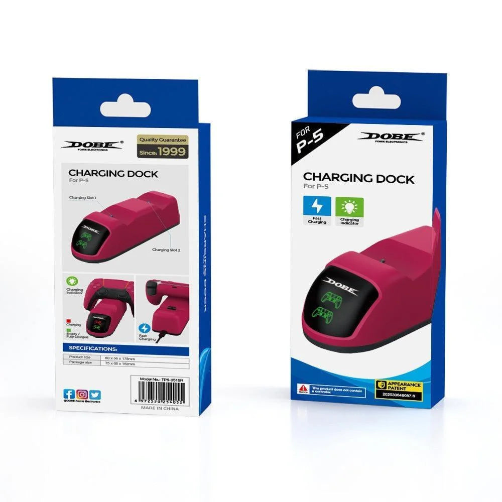Stardust red handle dual charger base tp5-0515r