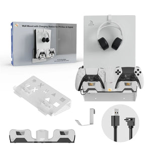 Ys-p5181 for ps5 host wall hanger base charging stand bracket for wall storage