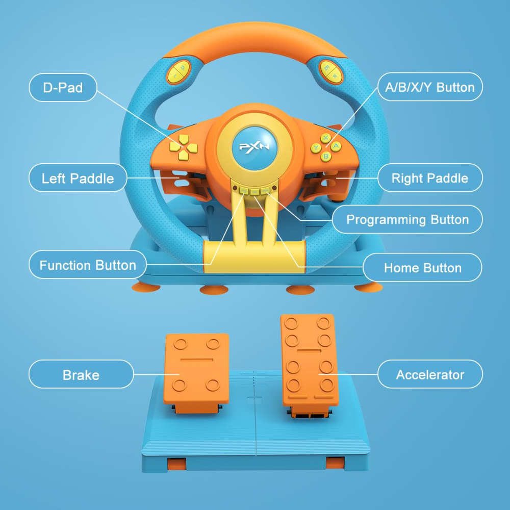 PXN Laishida V3 Pro 180° Gaming Steering Wheel Racing