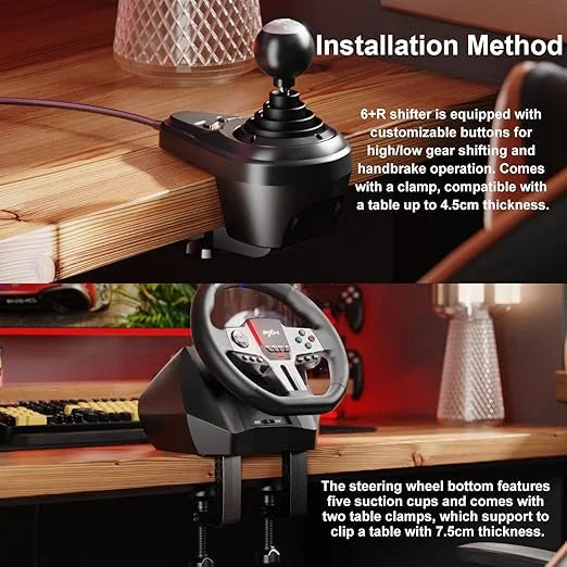 Pxn-v9 gen2 steering wheel gaming steering wheel