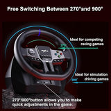 Pxn-v9 gen2 steering wheel gaming, steering wheel xbox pc, 270/900° car simulation with dual-mode, 3-in-1 pedals and shifter bundle for pc, ps4, ps3,xbox one, xbox series x/s,switch, - Fun Touch