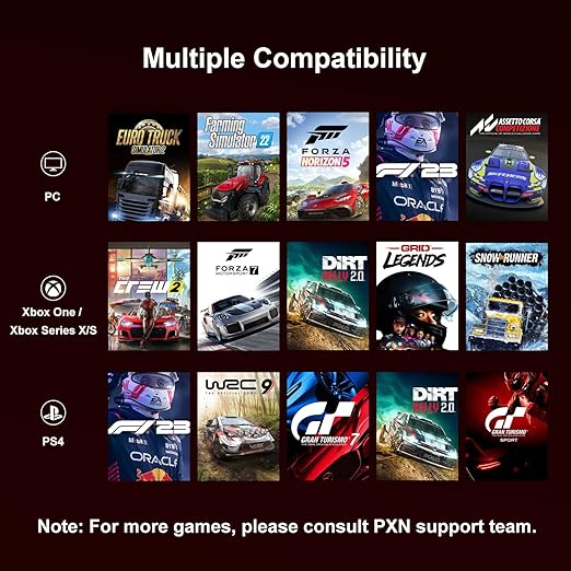 PXN V9 Gen2 Steering Wheel Gaming Steering Wheel Xbox PC 270/900° Car