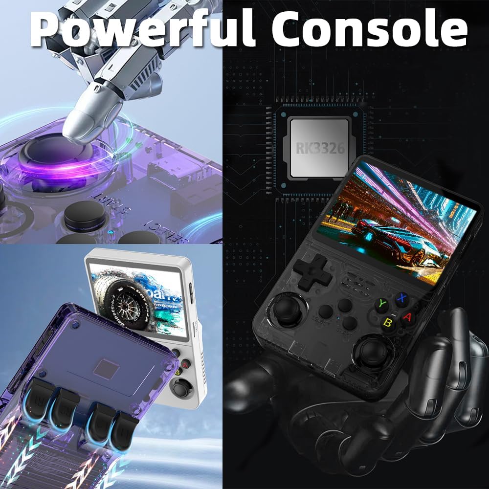 R36S Handheld Game Console 3.5 inch IPS Screen Retro Gaming Console 64G Card