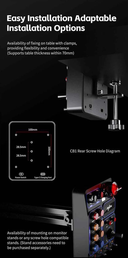 Pxn cb1 racing button box pc usb - simulation racing instrument center control - racing